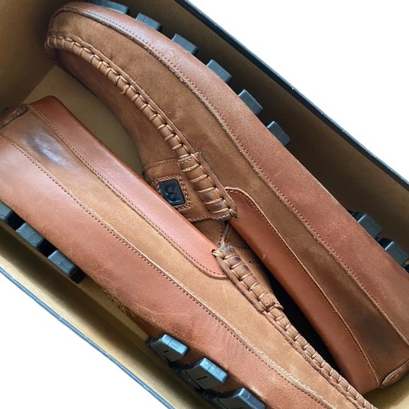 Bally Suede Italian 100% Authentic Brown Loafers in original box VTG Size 13D - Picture 5 of 11